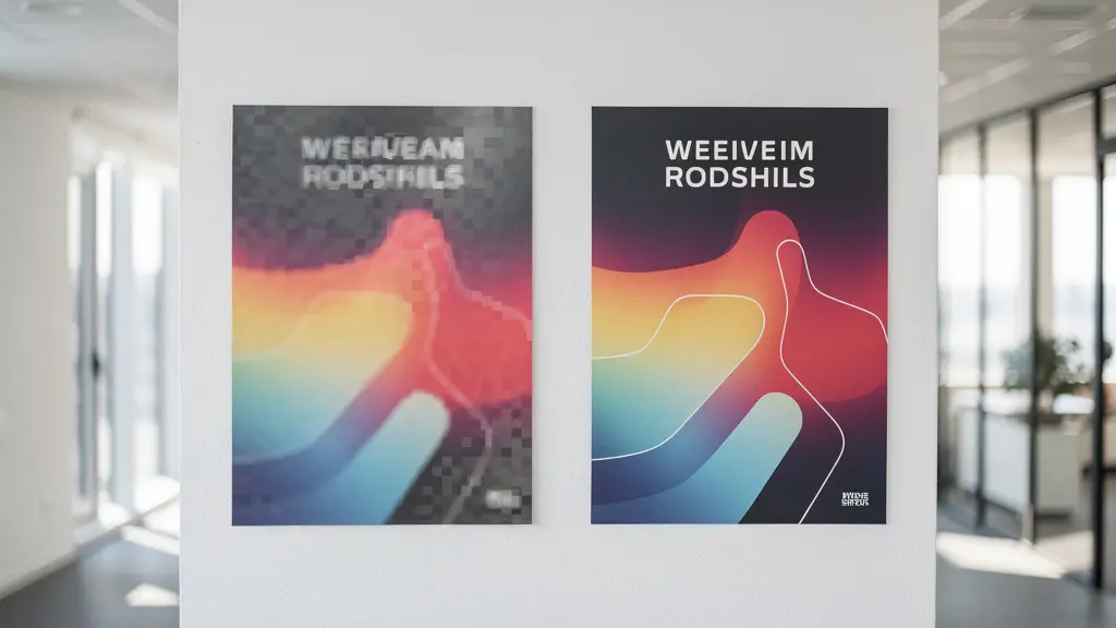 Comparaison qualité impression basse résolution versus haute résolution professionnelle